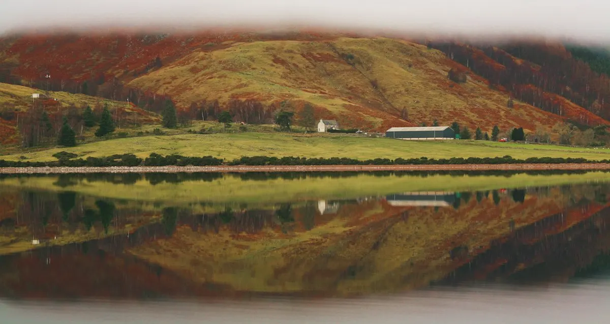Whisky barrels ageing inside a Scottish distillery warehouse