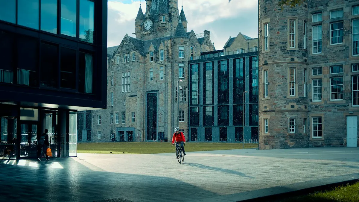 St Andrews Old Course and the historic town skyline